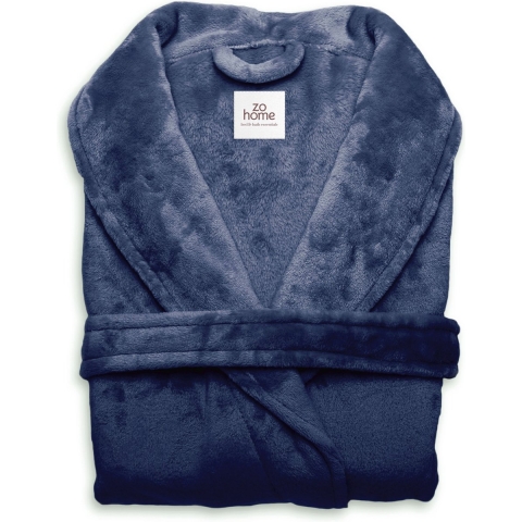 Zo Home Flanel Fleece Badjas Cara - indigo blue - S