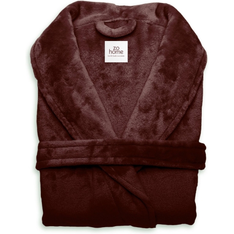 Zo Home Flanel Fleece Badjas Cara - mahogany red - S
