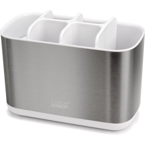 Joseph Joseph Easy-Store Tandenborstelhouder Groot Staal - Zilver / Wit