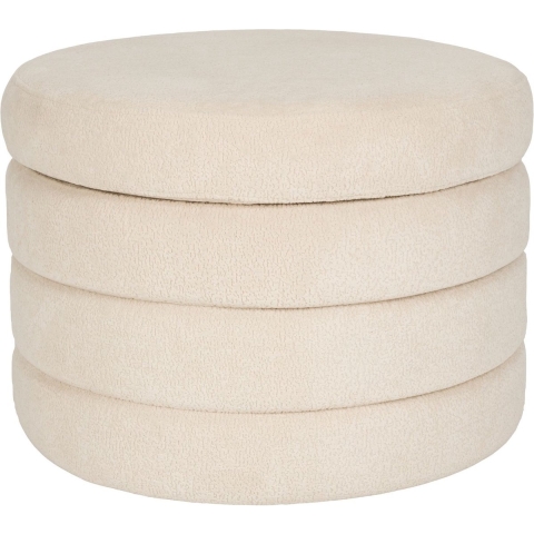 Housecraft Living Zuma Poef met opbergruimte Bouclé Beige