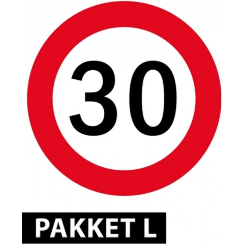 30 jaar versiering feestpakket groot -