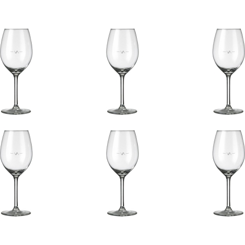 Royal Leerdam Wijnglazen Esprit - 6x stuks - rode wijn - 410 ml - met maatstreep -