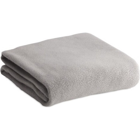 Fleece deken/plaid - 5x - grijs - 120 x 150 cm - Polyester fleece - 180 gram - lekker warm kleedje -