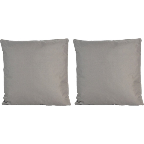 Set van 4x stuks bank/Sier kussens voor binnen en buiten in de kleur grijs 45 x 45 cm Tuinkussens vo -