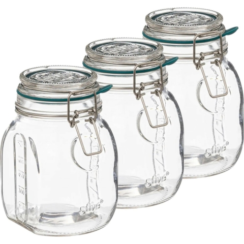 Weckpot/inmaakpot Jarro - 6x - 750 ml - glas - beugelsluiting - D12 x H16 cm -