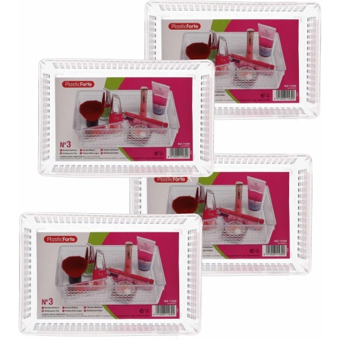 18x Transparante opbergbakjes van 24 x 16 cm -