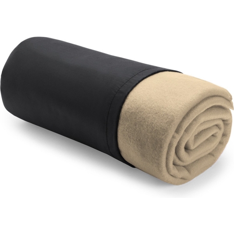 Set van 3x stuks polar Fleece deken/plaid beige 120 x 150 cm -