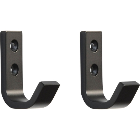 SIRO Kapstokhaak - 5x - zwart - aluminium - 5,4 x 3,7 cm - haakje -