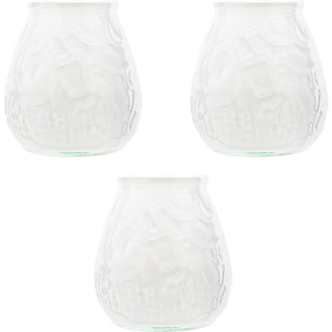 6x Witte lowboy tafelkaarsen 10 cm 40 branduren -