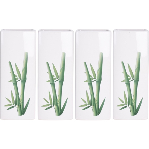 8x Witte radiator waterverdampers/luchtbevochtigers bamboe 21 cm -