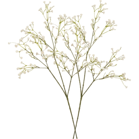 Kunstbloemen Gipskruid/Gypsophila takken - 7x stuks - gebroken wit - 60 cm - Kunstplanten steelbloem -