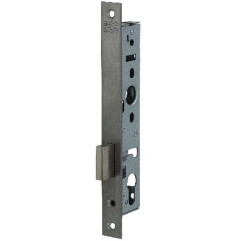 Nemef 9650 Kastslot | DM30mm | voorplaat RVS 24x245mm rechthoekig | zamac vernikkelde nachtschoot | DR 1+2+3+4 - 9965207000