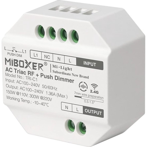 MiBoxer LED inbouw dimmer module geschikt voor pulsschakelaar - LED0299