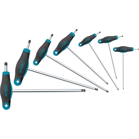 HAZET Schroevendraaierset · met T-greep 829KK/7 · Binnen-zeskant-profiel · 7-delig · 2 · 2,5 · 3 · 4 · 5 · 6 · 8