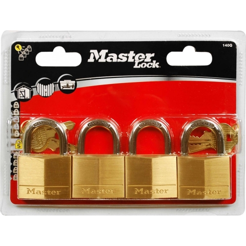 Masterlock 4 x 40mm padlocks ref. 140EURD - keyed alike padlocks - 140EURQNOP