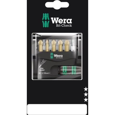 Wera 05136390001 12-delige Bit-Check Wood 1 - 1/4&apos;&apos; - 05136390001