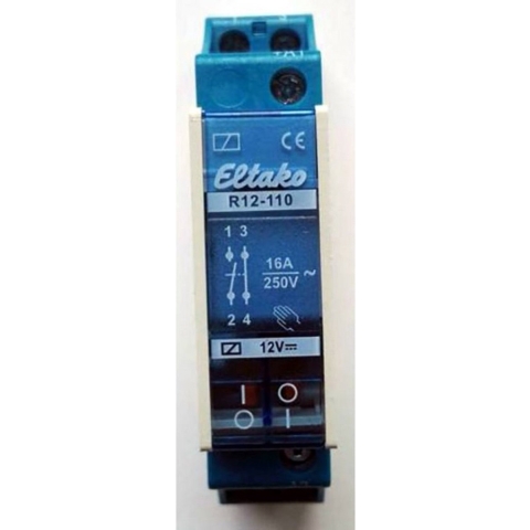 Eltako R12-110-12V Schakelrelais Nominale spanning: 12 V Schakelstroom (max.): 8 A 1x NO, 1x NC 1 stuk(s)