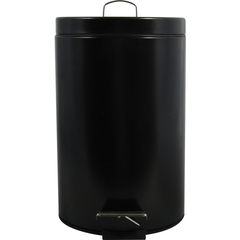 MSV badkamer|toilet pedaalemmer - zwart - 12 liter - 25 x 40 cm