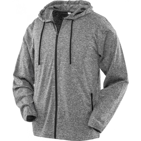 Spiro RT277M Men´s Hooded Tee-Jacket - Marl Grey - L