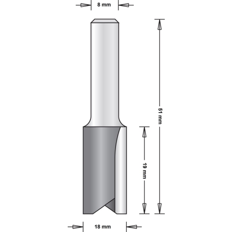 Hikoki Accessoires 8 Mm Groeffrees 18X19/51 - 754070