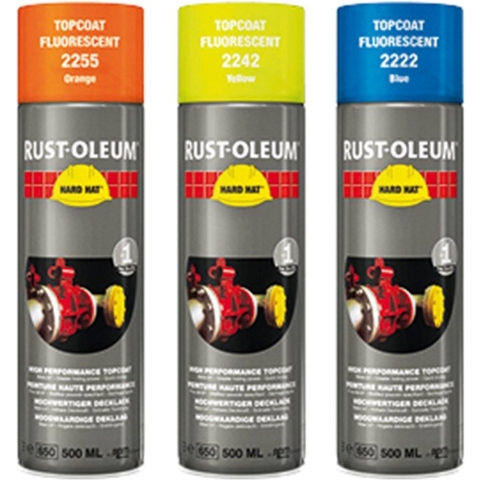 Rust-Oleum 2242 Hard Hat Spuitbus - Fluorescerend Geel - 0,5L