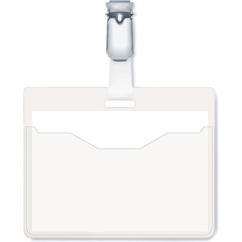 Durable 810619 Naamplaatje Namensschild (b x h) 95 mm x 75 mm draaibare clip 25 stuk(s)