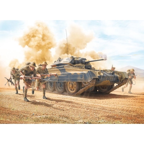 Italeri 1/35 Crusader Mk.II with 8th Army Infantry