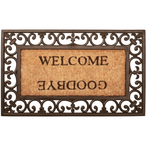 Esschert Design Deurmat Welcome|Goodbye rubber RB12