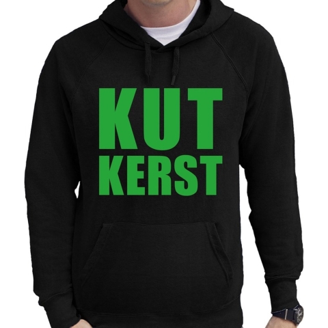 Foute Kerst hoodie/trui KUT Kerst zwart voor heren L -