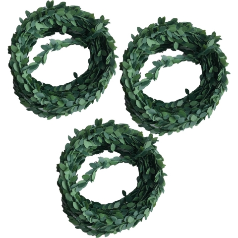 6x Mini buxus guirlande slinger 500 x 1 cm kunststof -