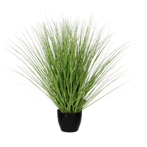 Kunstgras/grasplant kunstplant groen in pot H50 x D40 cm -
