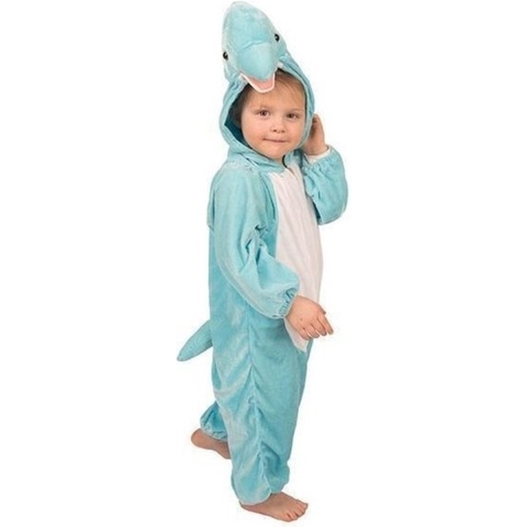 Dolfijnen dierenpak verkleedkleding kostuum - blauw - voor kinderen - carnaval 104 -