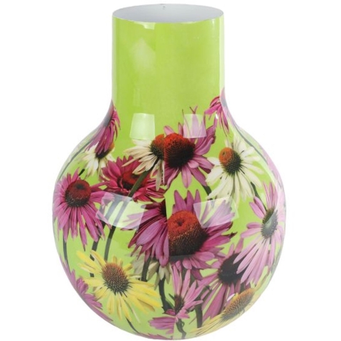 Vaas Zonnehoed 22x22x30 cm Metaal/Groen