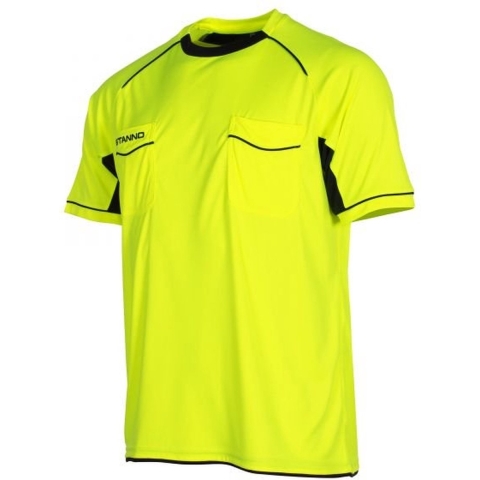 Stanno 429001 Bergamo Referee Shirt k.m. - Neon Yellow-Black - XXXL