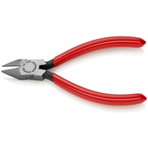 Knipex Zijsnijtang | lengte 125 mm vorm 8 facet ja, klein | hoofd gepolijst | kunststof mantel | 1 stuk - 76 81 125 - 76 81 125