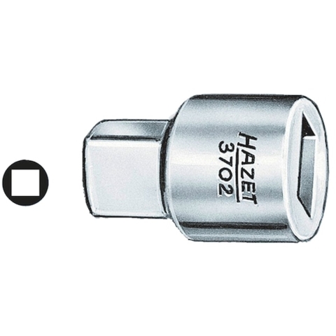 HAZET Carter-dopsleutelbit 3702-1 · 1/2 inch (12,5 mm) vierkant hol · Binnen-vierkant-profiel · SW 10 mm