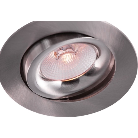 Thorgeon LED inbouwspot 8,2W DimToWarm 96mm rond verstelbaar geschuurd staal - LED4682
