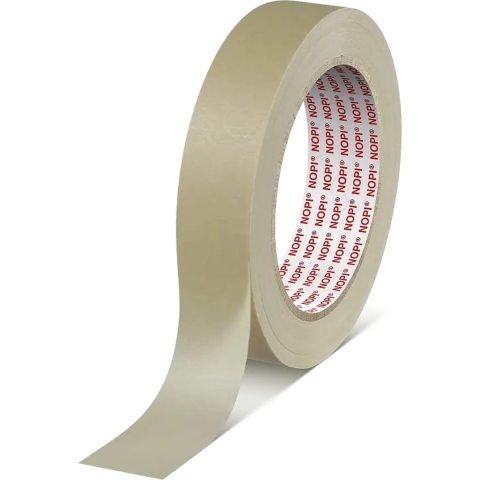 Tesa Universeel afdektape | licht gecrêpt | lichtbeige | lengte 50 m | breedte 25 mm | wiel | 12 stuks - 04349-00001-00 04349-00001-00