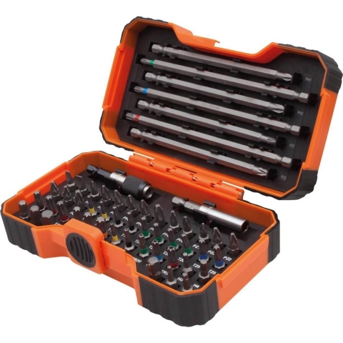 Bahco 59/S54BC-IP Bitset | 54-delig | voor gleuf-, Phillips-, Pozidriv-, zeskant-, TORX®-tamperschroeven - 59/S54BC-IP