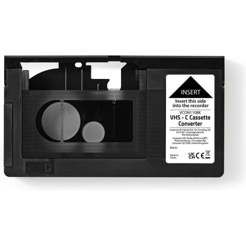 Nedis VHS-Converter | VHS-C naar VHS | Plug and play | Zwart | 1 stuks - VCON110BK VCON110BK