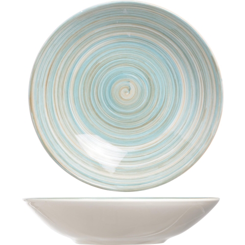 Cosy & Trendy Diepe Borden Turbolino Blauw ø 21 cm - 6 stuks