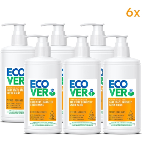 6x Ecover Handzeep Citrus en Oranjebloesem 250 ml
