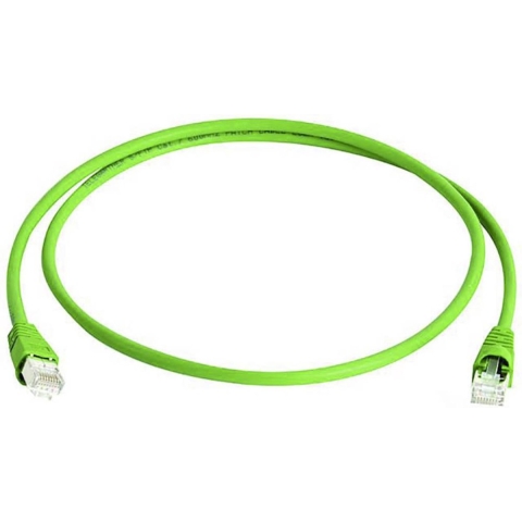 Telegärtner 100009118 RJ45 Netwerkkabel, patchkabel CAT 6A S/FTP 15.00 m Groen Vlambestendig, Snagless, Pair afscherming, Afgeschermd (dubbel), Halogeenvrij,