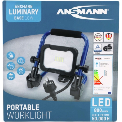 Ansmann FL800AC Bouwlamp Energielabel F (A - G) 10 W 800 lm Neutraalwit