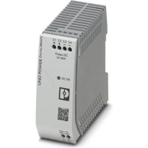 Phoenix Contact UNO-PS/1AC/ 5DC/ 40W DIN-rail netvoeding 5 V/DC 8 A 25 W Aantal uitgangen: 1 x Inhoud: 1 stuk(s)
