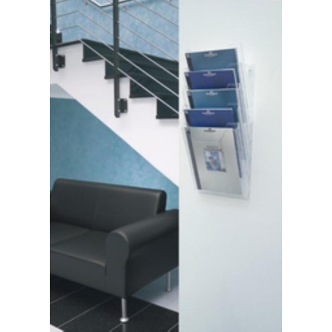 Durable COMBIBOXX A4 set XL 858619 Brochurestandaard Transparant DIN A4 1 stuk(s) Aantal vakken: 5 (b x h x d) 242 x 580 x 155 mm