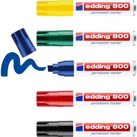 Edding Permanentmarker 4-800999 Permanent marker Willekeurige kleur (geen keuze mogelijk) Watervast: Ja
