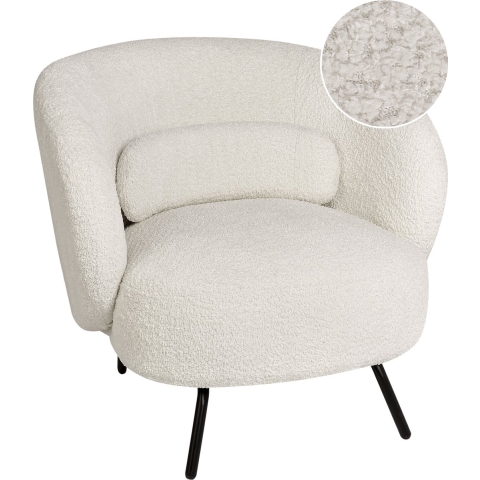 Beliani - MAKELA - Fauteuil - Wit - Bouclé