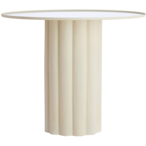 Light&living Bijzettafel Ø91,5x75 cm ROSARIO spiegel helder+crème