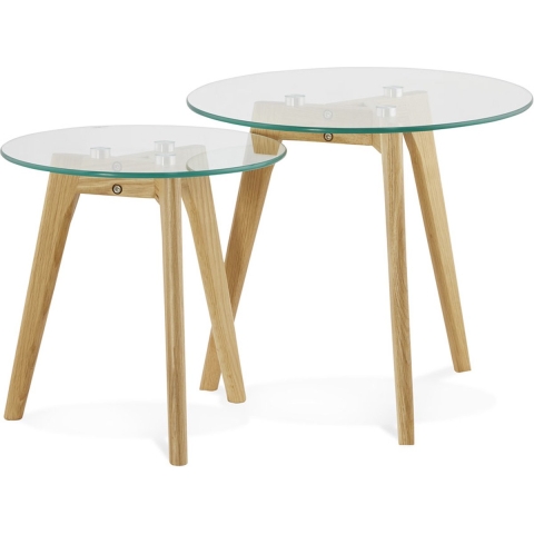 ALTEREGO LOVYOU Ronde nesttafel - Transparant